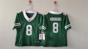 Wholesale Cheap Women's New York Jets #8 Aaron Rodgers Green 2024 FU.S.E Vapor Football Stitched Jersey