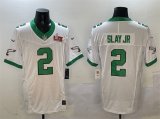 Men's Philadelphia Eagles #2 Darius Slay Jr. White 2025 Super Bowl LIX Patch F.U.S.E. Vapor Untouchable Limited Stitched Football Jersey