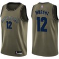 Wholesale Cheap Grizzlies #12 Ja Morant Green Basketball Swingman Salute to Service Jersey