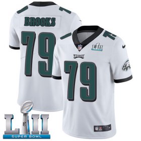 Wholesale Cheap Nike Eagles #79 Brandon Brooks White Super Bowl LII Men\'s Stitched NFL Vapor Untouchable Limited Jersey