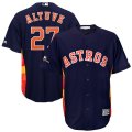 Wholesale Cheap Houston Astros #27 Jose Altuve Majestic 2019 Postseason Official Cool Base Player Jersey Navy