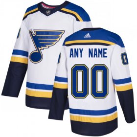 Wholesale Cheap Men\'s Adidas Blues Personalized Authentic White Road NHL Jersey