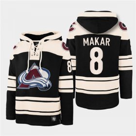 Wholesale Cheap Men\'s Colorado Avalanche #8 Cale Makar Black All Stitched Sweatshirt Hoodie