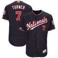 Wholesale Cheap Washington Nationals #7 Trea Turner Majestic Alternate Authentic Collection Flex Base Player Jersey Navy