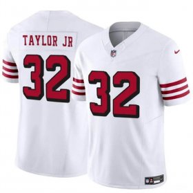 Cheap Men\'s San Francisco 49ers #32 Patrick Taylor Jr New White 2024 F.U.S.E. Vapor Untouchable Limited Stitched Football Jersey