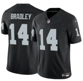 Cheap Men\'s Las Vegas Raiders #14 Carter Bradley Black F.U.S.E. Vapor Football Stitched Jersey