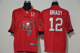 Wholesale Cheap Men\'s Tampa Bay Buccaneers #12 Tom Brady Red 2020 Big Logo Number Vapor Untouchable Stitched NFL Nike Fashion Limited Jersey