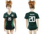 Wholesale Cheap Women's Mexico #20 Aquino Home Soccer Country Jersey