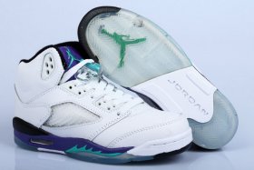 Wholesale Cheap Air Jordan 5 Grape Shoes White/Purple/Green