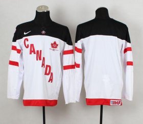 Wholesale Cheap Olympic CA. Blank White 100th Anniversary Stitched NHL Jersey