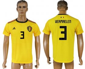 Wholesale Cheap Belgium #3 Vermaelen Away Soccer Country Jersey