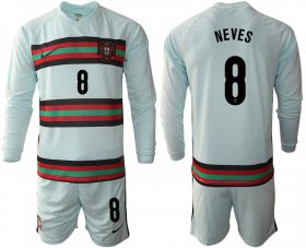 Wholesale Cheap Men 2021 European Cup Portugal away Long sleeve 8 soccer jerseys