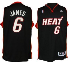 Wholesale Cheap Miami Heat #6 LeBron James Revolution 30 Swingman Black Jersey