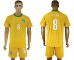 Wholesale Cheap Cote d'lvoire #8 Kalou Home Soccer Country Jersey