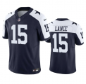 Wholesale Cheap Men's Dallas Cowboys #15 Trey Lance Navy 2023 F.U.S.E. Thanksgiving Limited Stitched Football Jersey