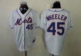 Wholesale Cheap Mets #45 Zack Wheeler White Cool Base Stitched MLB Jersey