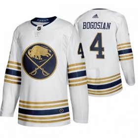 Wholesale Cheap Buffalo Sabres #4 Zach Bogosian White 50th Anniversary Third 2019-20 Jersey