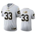 Wholesale Cheap New York Jets #33 Jamal Adams Men's Nike White Golden Edition Vapor Limited NFL 100 Jersey