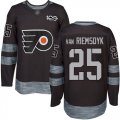 Wholesale Cheap Adidas Flyers #25 James Van Riemsdyk Black 1917-2017 100th Anniversary Stitched NHL Jersey