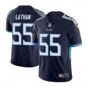 Cheap Men's Tennessee Titans #55 JC Latham Navy 2024 Draft Vapor Limited Football Stitched Jersey