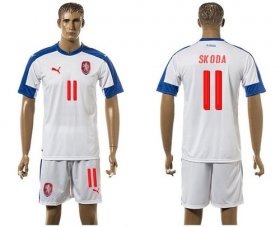 Wholesale Cheap Czech #11 Skoda Away Soccer Country Jersey