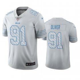 Wholesale Cheap Buffalo Bills #91 Ed Oliver White Vapor Limited City Edition NFL Jersey