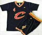 Wholesale Cheap Men's Cleveland Cavaliers #4 Iman Shumpert Revolution 30 Swingman 2015-16 New Black Short-Sleeved Jersey(With-Shorts)