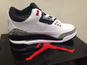 Wholesale Cheap AIR JORDAN 3 INFRARED 23 GS Shoes White/Cement Grey-Infrared 23-Black