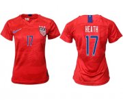 Wholesale Cheap Women's USA #17 Heath Away Soccer Country Jersey