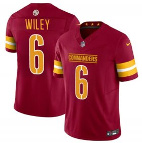 Cheap Men\'s Washington Commanders #6 Michael Wiley Burgundy 2024 F.U.S.E. Vapor Limited Football Stitched Jersey