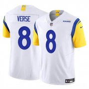 Cheap Men's Los Angeles Rams #8 Jared Verse White 2024 Draft F.U.S.E. Vapor Untouchable Football Stitched Jersey