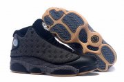 Wholesale Cheap Air Jordan 13 High QUAI 54 Shoes Black/grey-khaki