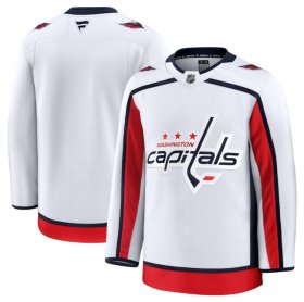 Men\'s Washington Capitals Blank White 2024-25 Away Stitched Hockey Jersey