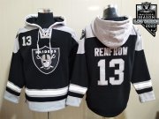 Wholesale Cheap Men's Las Vegas Raiders #13 Hunter Renfrow NEW Black 2020 Inaugural Season Pocket Stitched NFL Pullover Hoodie