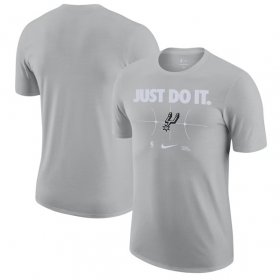 Cheap Men\'s San Antonio Spurs Gray Just Do It T-Shirt