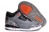 Wholesale Cheap Air Jordan 3 (III) Kids Shoes gray/black cement-white-orange