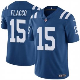 Cheap Men\'s Indianapolis Colts #15 Joe Flacco Blue Vapor Limited Football Stitched Jersey