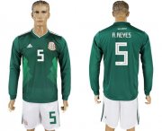 Wholesale Cheap Mexico #5 A.Reyes Home Long Sleeves Soccer Country Jersey