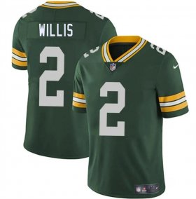 Cheap Men\'s Green Bay Packers #2 Malik Willis Green Vapor Limited Stitched Football Jersey