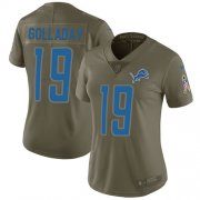 Wholesale Cheap Nike Lions #19 Kenny Golladay Olive Women's Stitched NFL Limited 2017 Salute to Service Jersey