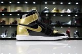 Wholesale Cheap Womens Jordan 1 Retro Gold Toe Gold/Black-White