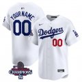 Cheap Men's Los Angeles Dodgers ACTIVE PLAYER Custom White 2024 World Series Champions Home Limited Stitched Baseball Jersey