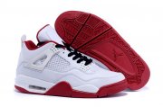 Wholesale Cheap Air Jordan 4 Retro Shoes white/red