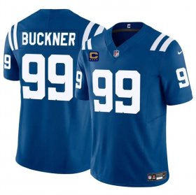 Cheap Men\'s Indianapolis Colts #99 DeForest Buckner Blue 2024 F.U.S.E. With 4-Star C Patch Vapor Limited Stitched Football Jersey