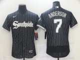 Wholesale Cheap Men Chicago White Sox 7 Anderson Black City Edition Nike Elite 2021 MLB Jerseys