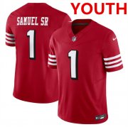 San Francisco 49ers #1 Deebo Samuel New Red F.U.S.E. Vapor Untouchable Limited Football Stitched Jersey