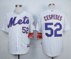 Wholesale Cheap Mets #52 Yoenis Cespedes White Home Cool Base Stitched MLB Jersey