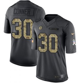 Wholesale Cheap Nike Steelers #30 James Conner Black Men\'s Stitched NFL Limited 2016 Salute to Service Jersey