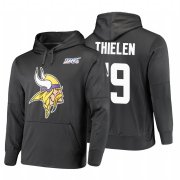 Wholesale Cheap Minnesota Vikings #19 Adam Thielen Nike NFL 100 Primary Logo Circuit Name & Number Pullover Hoodie Anthracite