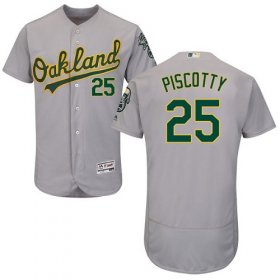 Wholesale Cheap Athletics #25 Stephen Piscotty Grey Flexbase Authentic Collection Stitched MLB Jersey